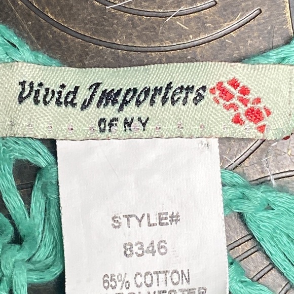 Vivid Importers of NY Cotton Polyester Blend Crochet Tunic Blouse Size S - Picture 7 of 9